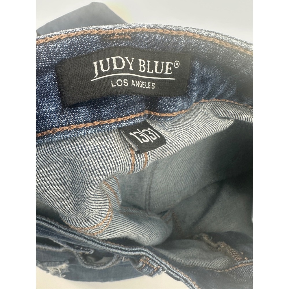 Judy Blue Skinny Jeans Womens 13/31 Blue Distressed Skinny Fit Modern JB88177 - Picture 6 of 9